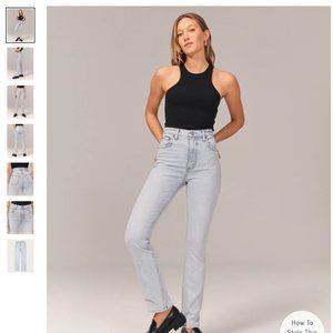 A&F Vintage High Rise Slim Straight Jean